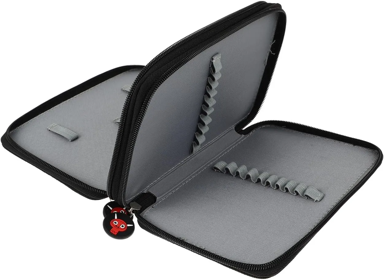DOITOOL Nail Kit Travel Organizer - Nail Polish & Makeup Brush Holder - Japanese-style Fabric Case