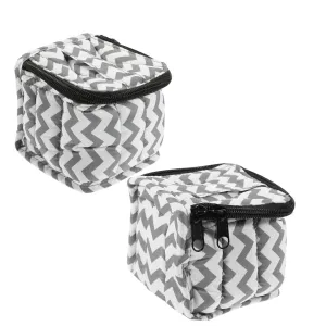 DOITOOL Nail Organizer Case Set 15ml Nail Storage Bag 9 Compartment Holder Nail Organizer Easy Access