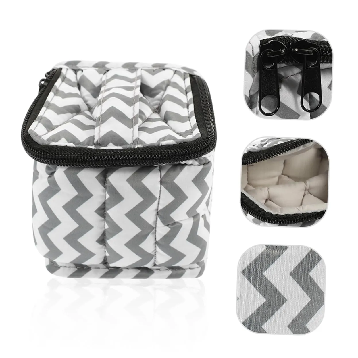 DOITOOL Nail Organizer Case Set 15ml Nail Storage Bag 9 Compartment Holder Nail Organizer Easy Access