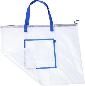 DOITOOL Poster Board Organizer Bag Transparent Art Portfolio Holder with Durable Zipper Carrying Straps for Posters Bulletin Boards Classroom Projects and Artworks present for Holidays