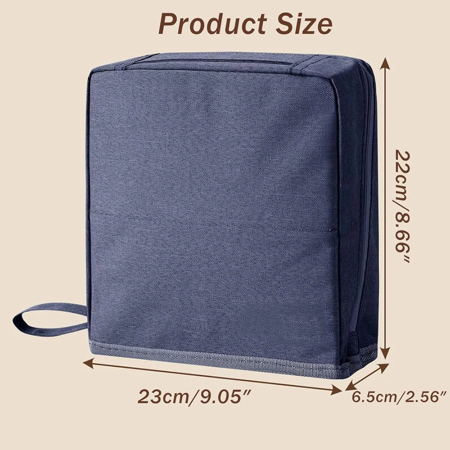Doresty Makeup Bag,Standing Makeup Bag – Portable, Large Capacity,Waterproof,Multi-Purpose Large Capacity Oxford Cloth Standing Makeups Bags,for Daily,Travel (Beige)