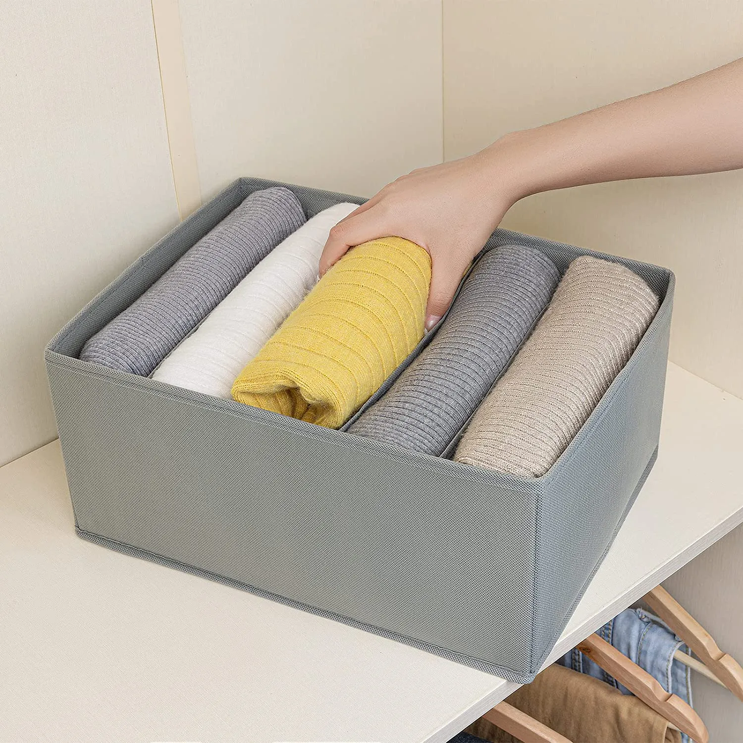 Double R Bags Clothes Drawer Organizer for Jeans, Wardrobe Clothes Organizer