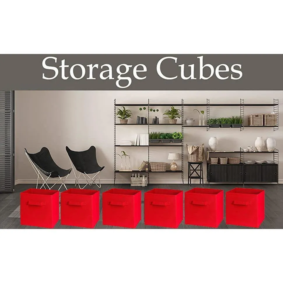 Double R Bags Storage Cubes Non-woven Fabric Storage Bins | Cube Storage Bins for Home and Office Medium 1