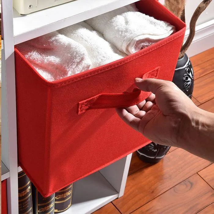 Double R Bags Storage Cubes Non-woven Fabric Storage Bins | Cube Storage Bins for Home and Office Medium 1