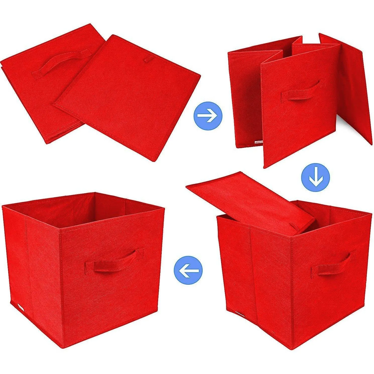 Double R Bags Storage Cubes Non-woven Fabric Storage Bins | Cube Storage Bins for Home and Office Medium 1