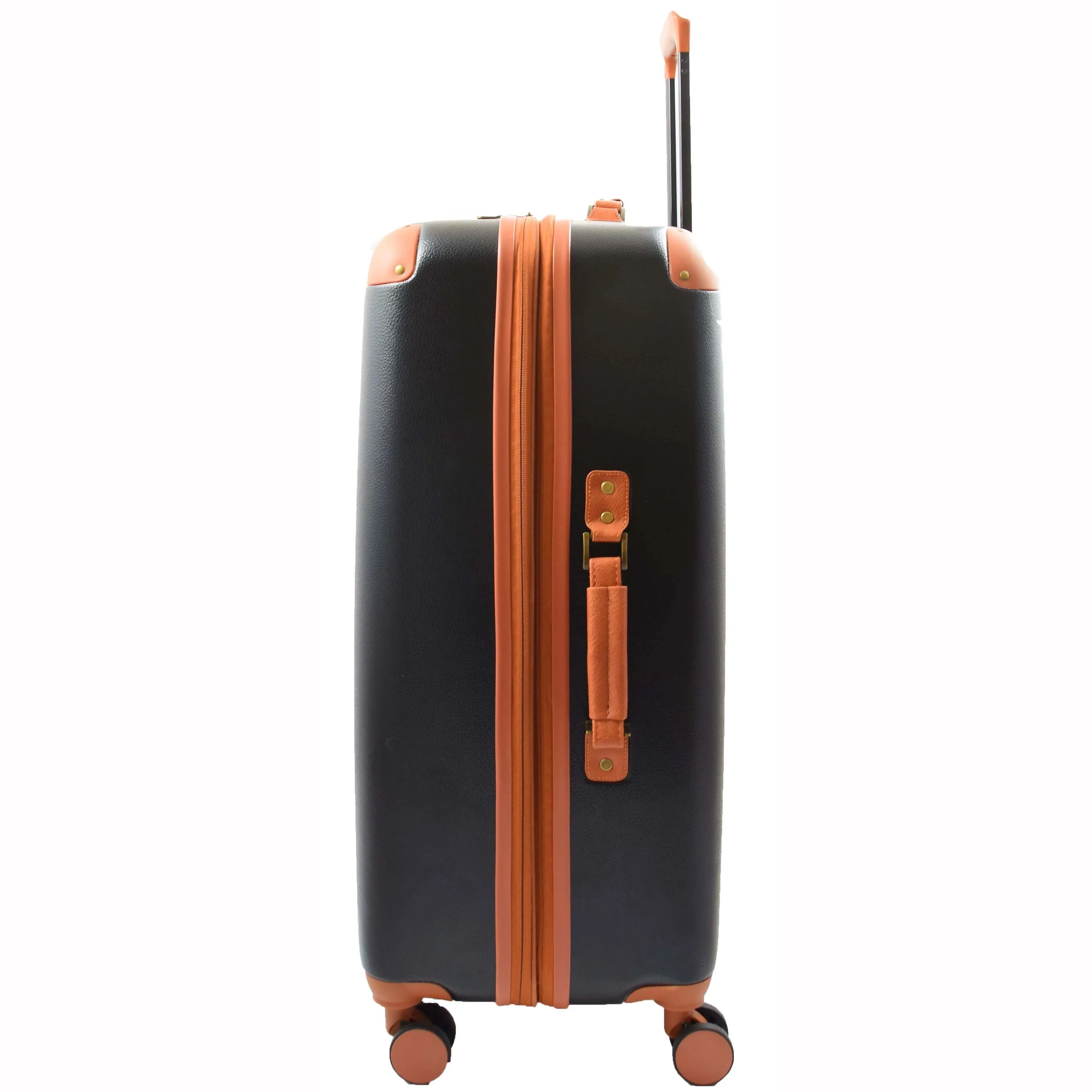 DR512 Luggage Spinner 8 Wheeled With Expandable PC ABS Black
