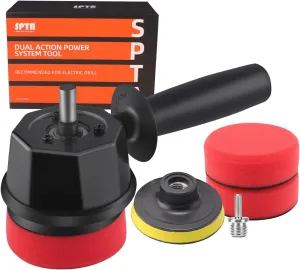 Dual Action Power System Tool, Forced Dual Action Polisher Adapter Detailing Tool with 3Pcs Polishing Pads For Cordless Drill for Car Polishing, Buffing, Waxing and Compounding -DAPSTS3
