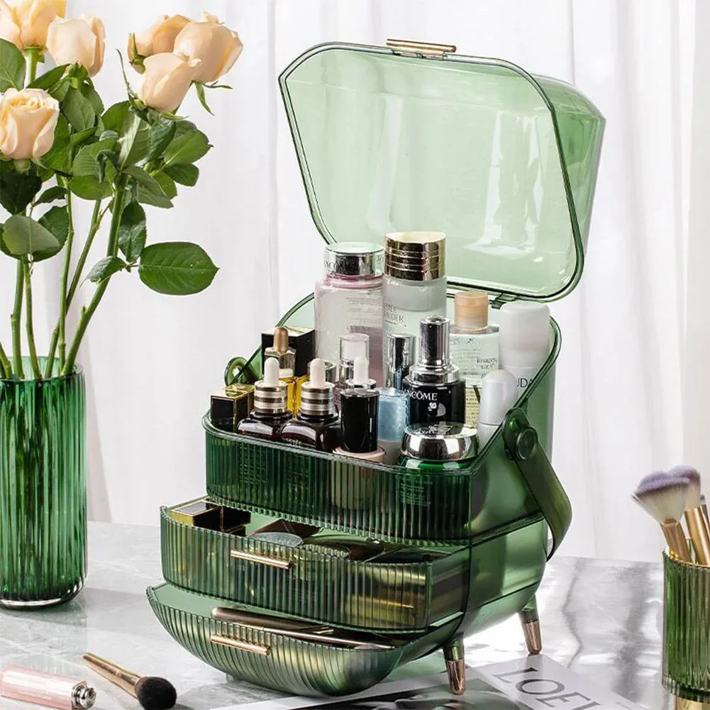 Dustproof Makeup Organizer with Drawers