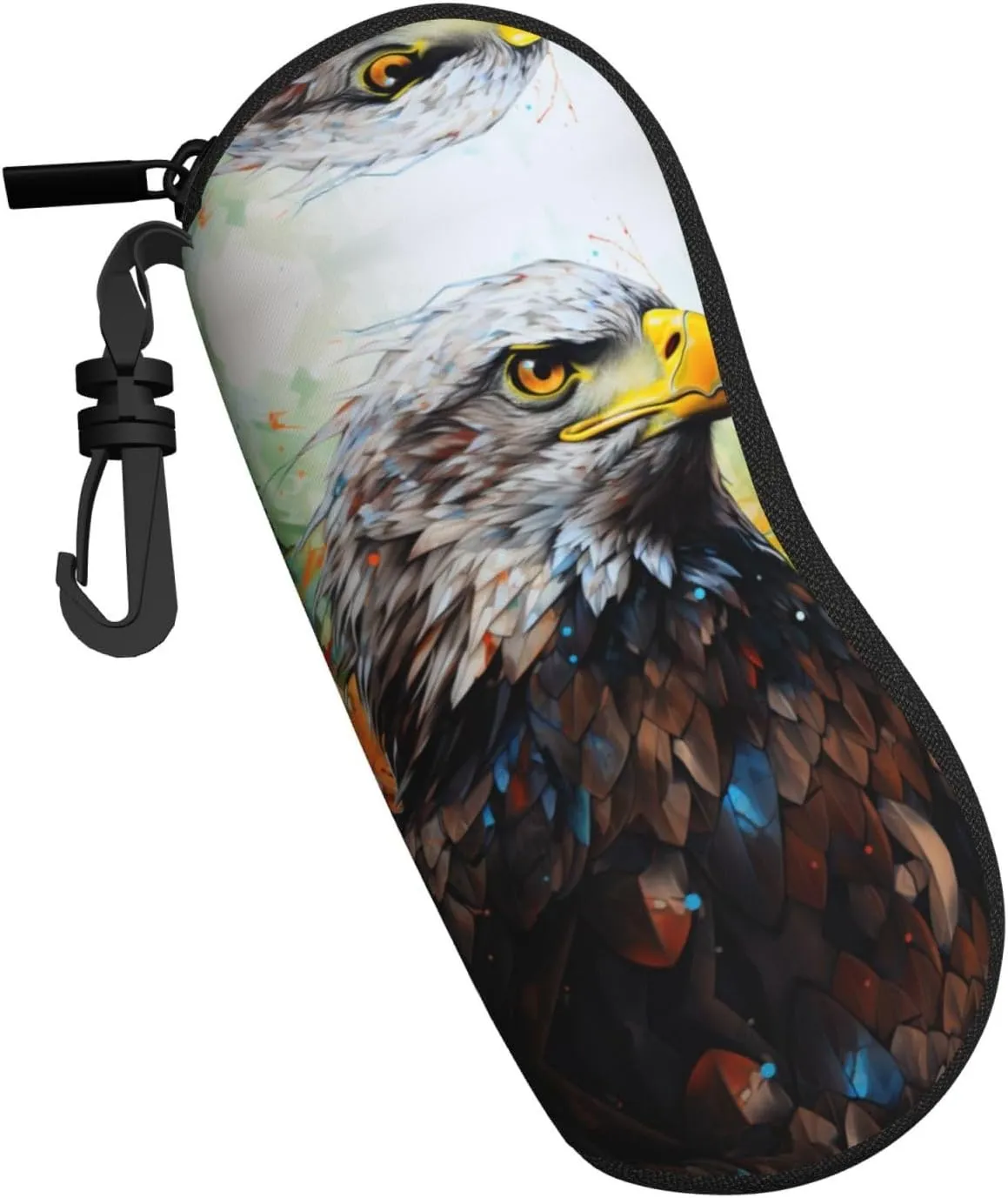 Eagle Fashion Eyeglasses Bag Soft Glasses Bag,Portable Sunglasses Case Travel For Women Men Use