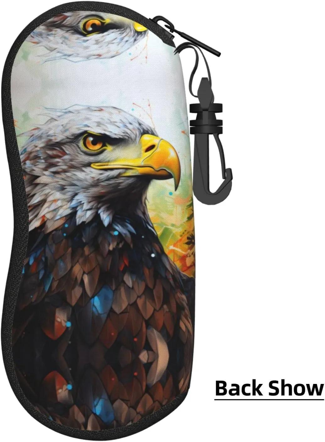 Eagle Fashion Eyeglasses Bag Soft Glasses Bag,Portable Sunglasses Case Travel For Women Men Use