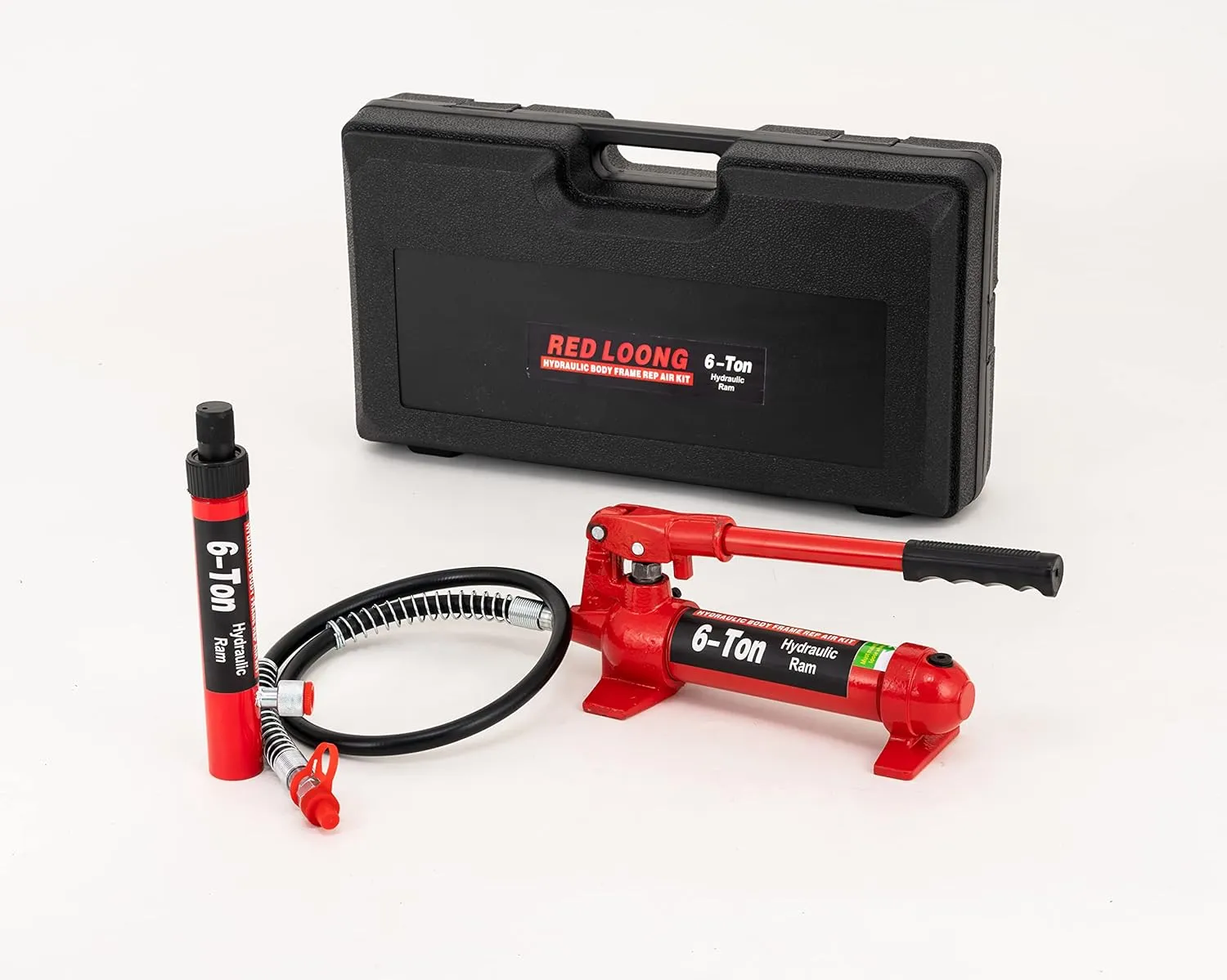 EDLOONG 6 Ton Porta Power Hydraulic Jack, Upgraded Hydraulic Combined Multifunctional Jack for car Repairs,Auto Body Frame Repair Kit (FLD-6)