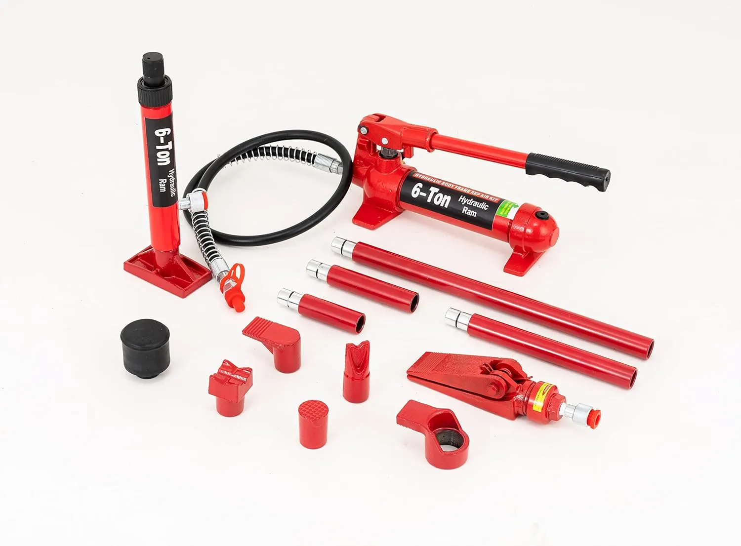 EDLOONG 6 Ton Porta Power Hydraulic Jack, Upgraded Hydraulic Combined Multifunctional Jack for car Repairs,Auto Body Frame Repair Kit (FLD-6)