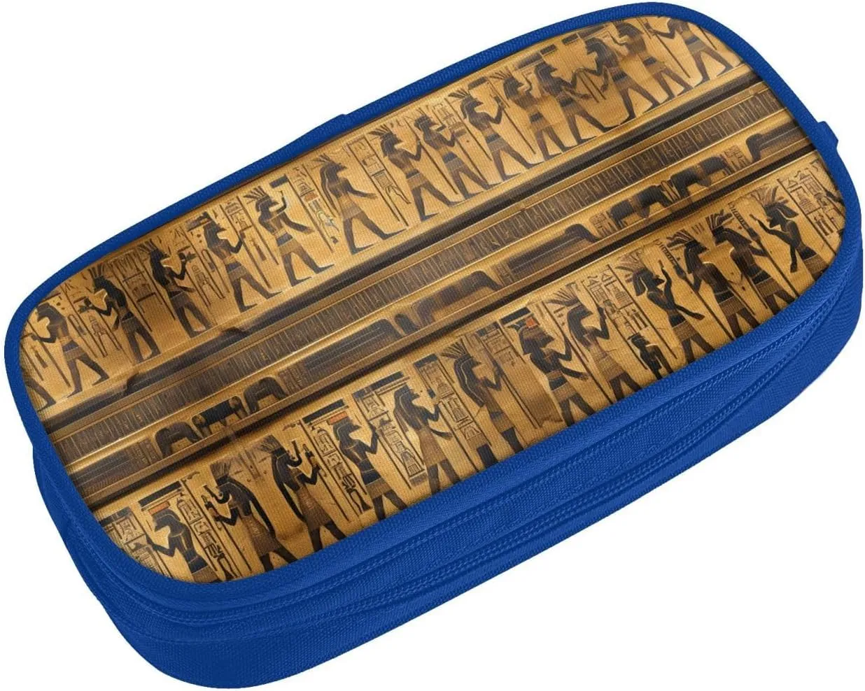 Egypt Hieroglyphics Print Pencil Cases Pen Box Stationery Makeup Bag, Desk Organizer For College Adults Women Men