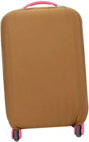 Elastic Trolley Case Cover for Luggage Protective Suitcase Bag Easy Access to Handles Coffee Color for Travel and Against Dirt and Scratches