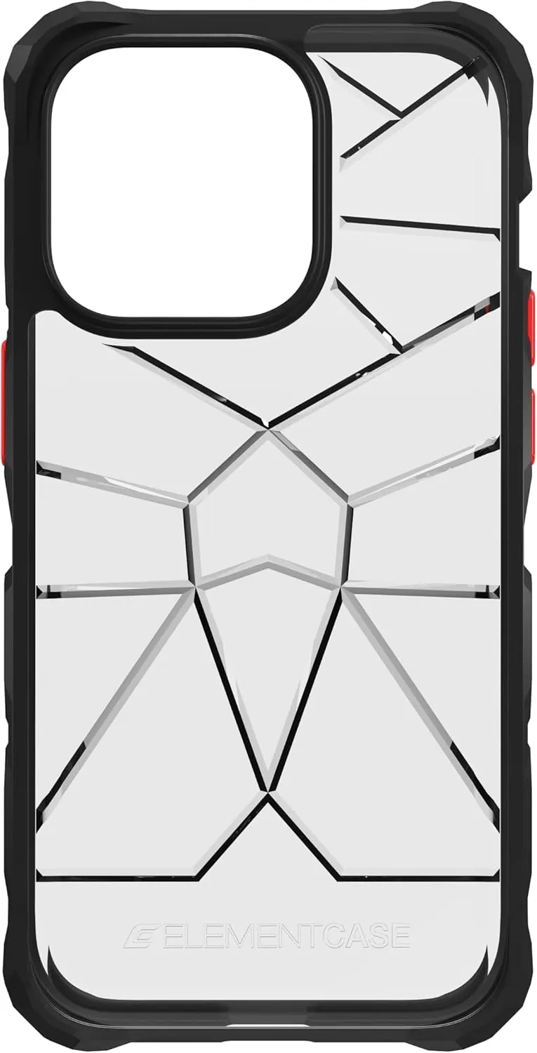 Element Case Special Ops for iPhone 14 Pro Max (6.7") - Aggressively Rugged, Lightweight, and Mil-Spec Drop Tested - Clear/Black - (EMT-322-262FT-02)