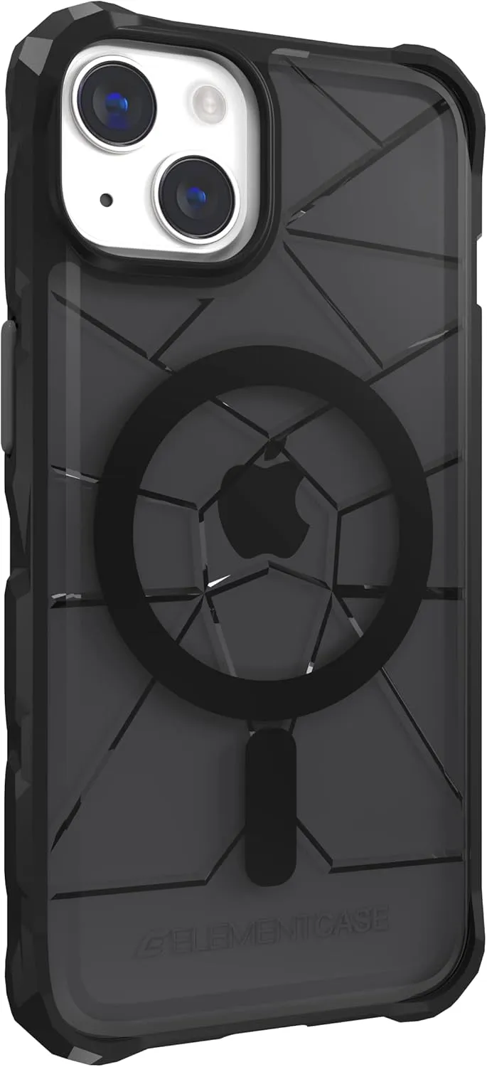 Element Case Special Ops MagSafe for iPhone 14 (6.1") - MagSafe Compatible, Rugged, Lightweight, and Mil-Spec Drop Tested - Smoke/Black - (EMT-322-263FQ-01)
