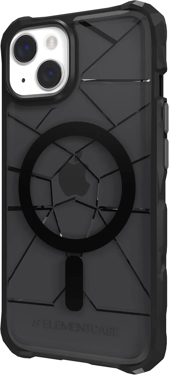 Element Case Special Ops MagSafe for iPhone 14 (6.1") - MagSafe Compatible, Rugged, Lightweight, and Mil-Spec Drop Tested - Smoke/Black - (EMT-322-263FQ-01)