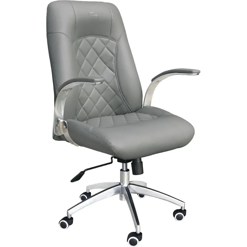 Ergonomic Diamond Rolling Customer Chair / Available in Black, Chocolate, Khaki, Gray, or White by Whale Spa