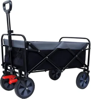 ESPIDOO 150L Foldable Wagon Cart: Heavy Duty Collapsible Utility Cart with 360lbs Capacity, Alloy Steel Frame & 600D Oxford Fabric for Outdoor, Shopping, Beach & Camping - Portable with 8" Silent Whee