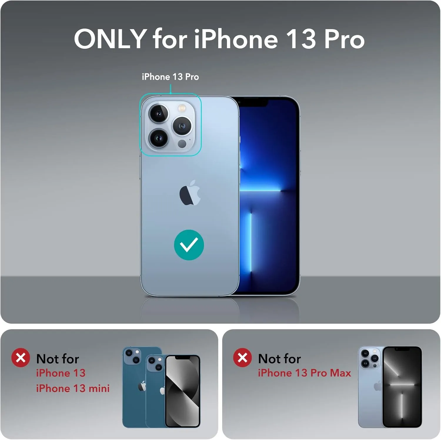ESR Air Armor Magnetic Case with HaloLock Compatible with iPhone 13 Pro Case, Compatible with MagSafe, Military-Grade Protection, Yellowing-Resistant Hard Back, Shock-Absorbing Corners, Clear