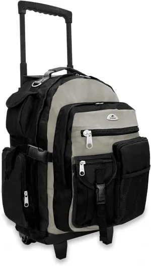 Everest Deluxe Wheeled Backpack, Khaki, One Size