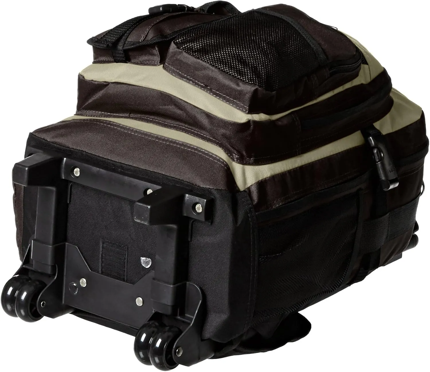 Everest Deluxe Wheeled Backpack, Khaki, One Size