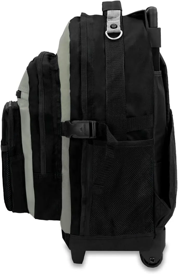 Everest Deluxe Wheeled Backpack, Khaki, One Size