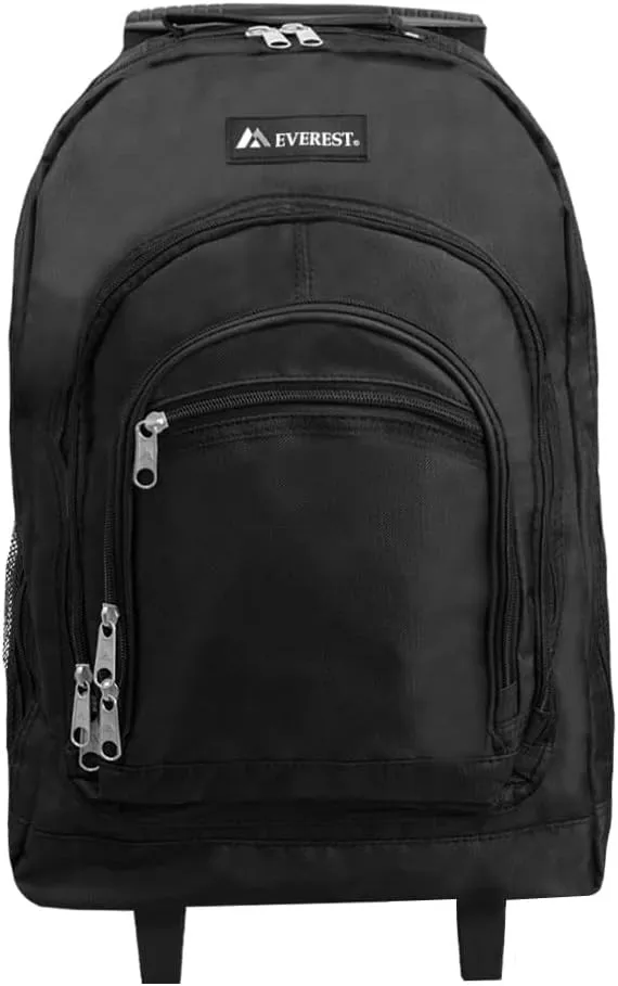 Everest Wheeled Backpack, Black, One Size