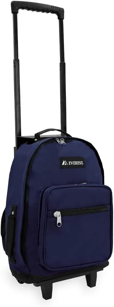 Everest Wheeled Backpack - Standard, Navy, One Size