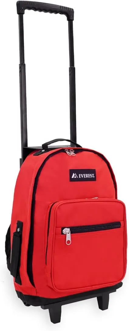 Everest Wheeled Backpack - Standard, Red, One Size,1045WH-RD/BK