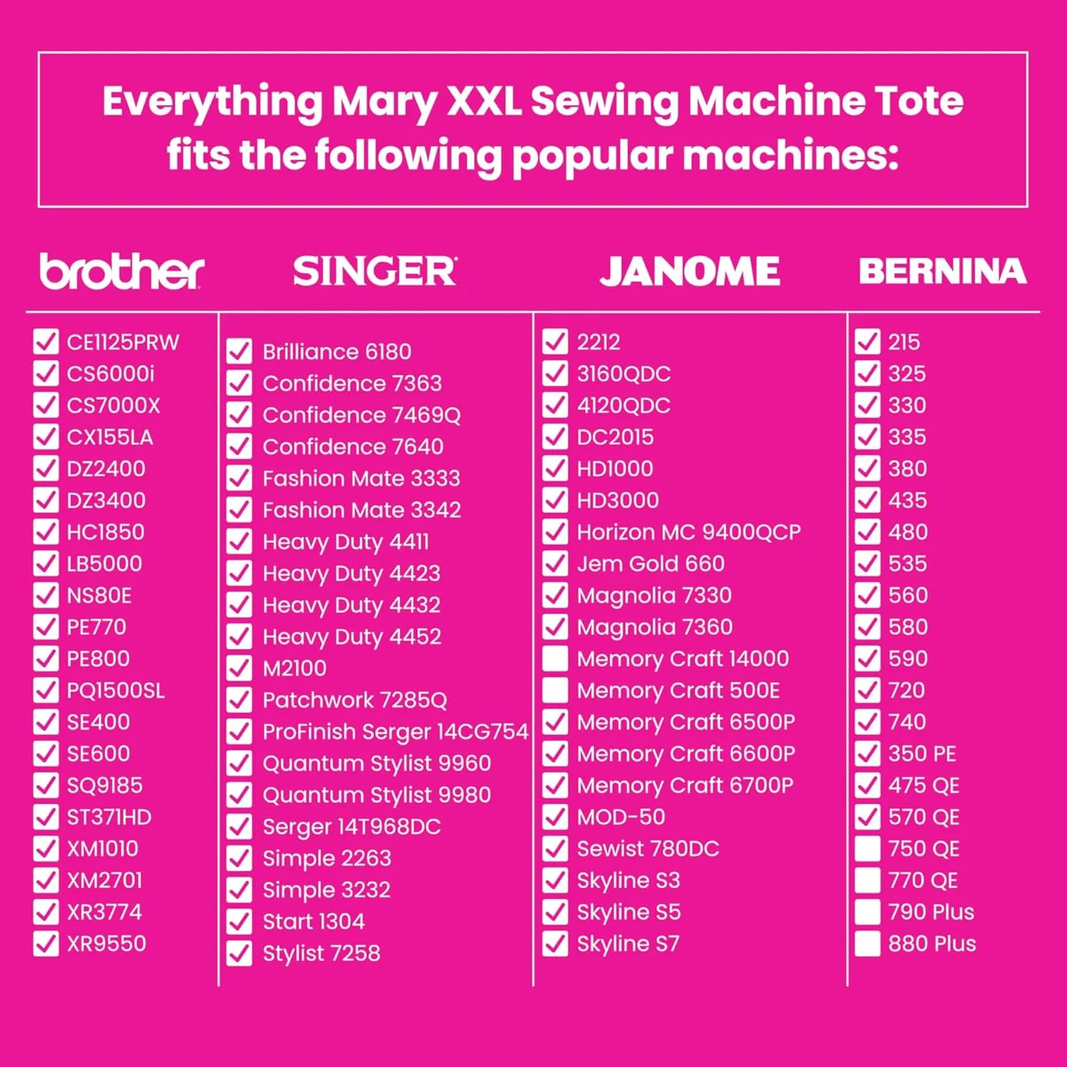 Everything Mary XXL Rolling Sewing Tote Sewing Machine Case, Heather Grey - Rolling Carrying Storage Cover for Large Brother and Singer Machines - Universal Travel & Craft Tote Bag