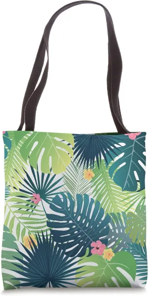 Exotic Nature Tropical Plants Leaf Rainforest Floral Jungle Tote Bag