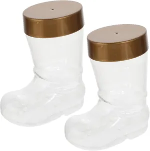 Exquisite Christmas Candy Packaging in Biscuits Jar Boot-shaped Storage Bottles for Xmas