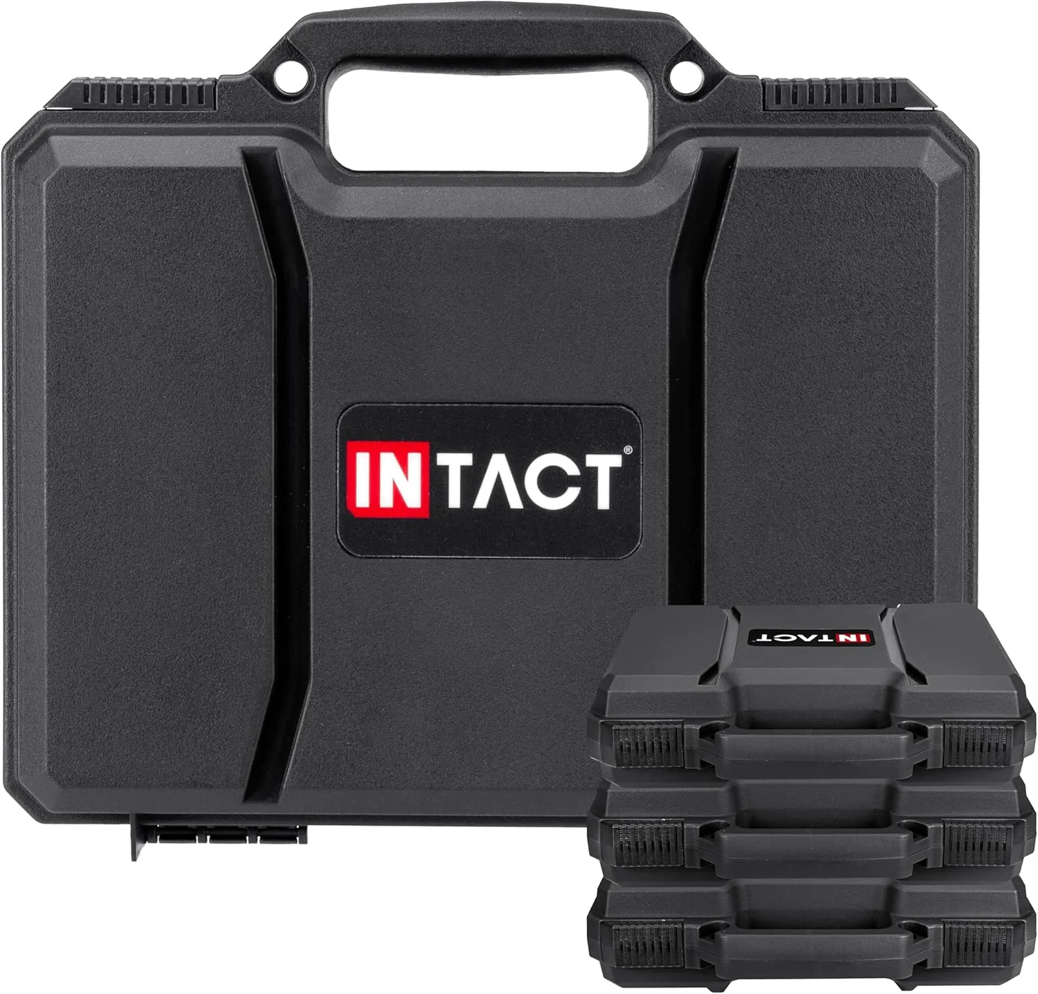 Eylar 11.7" Stacker Series Hard Shell Gun Case with Foam, 4 Case Combo