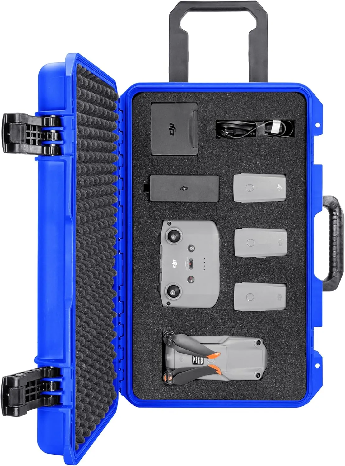 Eylar 22 Inch Intact Premium Series Hard Rolling Carry-On Travel Case, Lightweight and Durable Design with Foam (Blue)