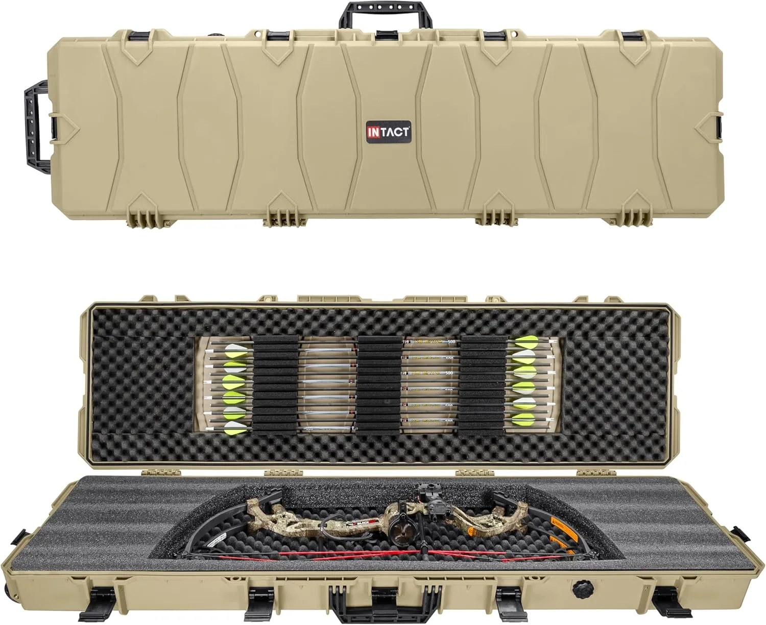 Eylar 54 Inch Intact Series Rolling Hard Bow Case, Lightweight and Durable Stacker Design with Pre-Cut Foam Insert