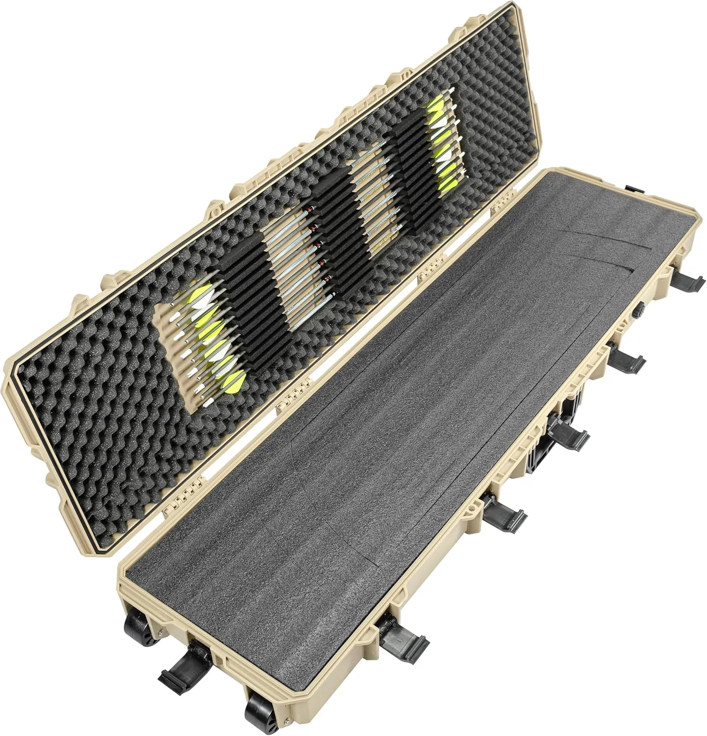 Eylar 54 Inch Intact Series Rolling Hard Bow Case, Lightweight and Durable Stacker Design with Pre-Cut Foam Insert