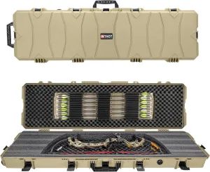 Eylar 54 Inch Intact Series Rolling Hard Bow Case, Lightweight and Durable Stacker Design with Pre-Cut Foam Insert