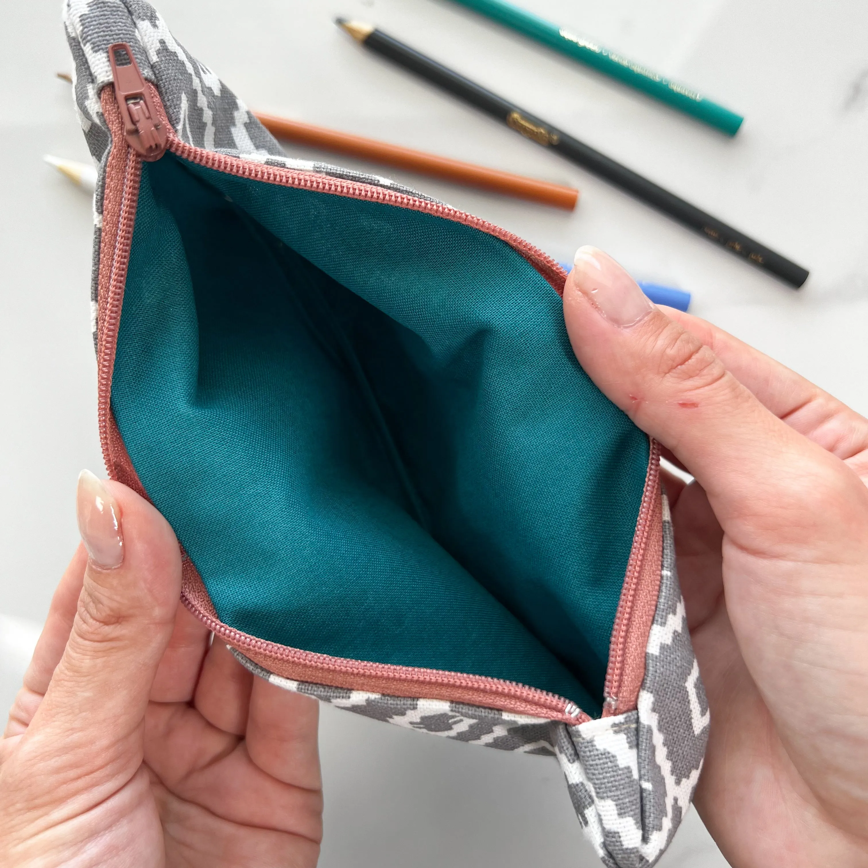 Fabric Pencil Case, Bag Organizer Pouch, Makeup Bag
