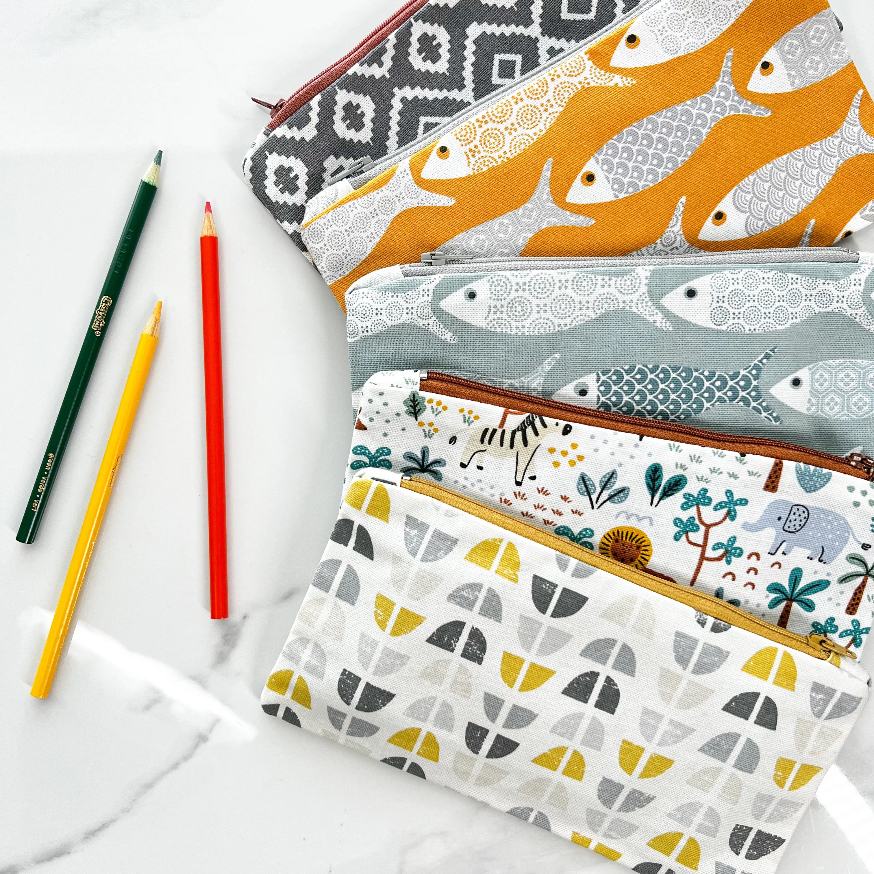 Fabric Pencil Case, Bag Organizer Pouch, Makeup Bag