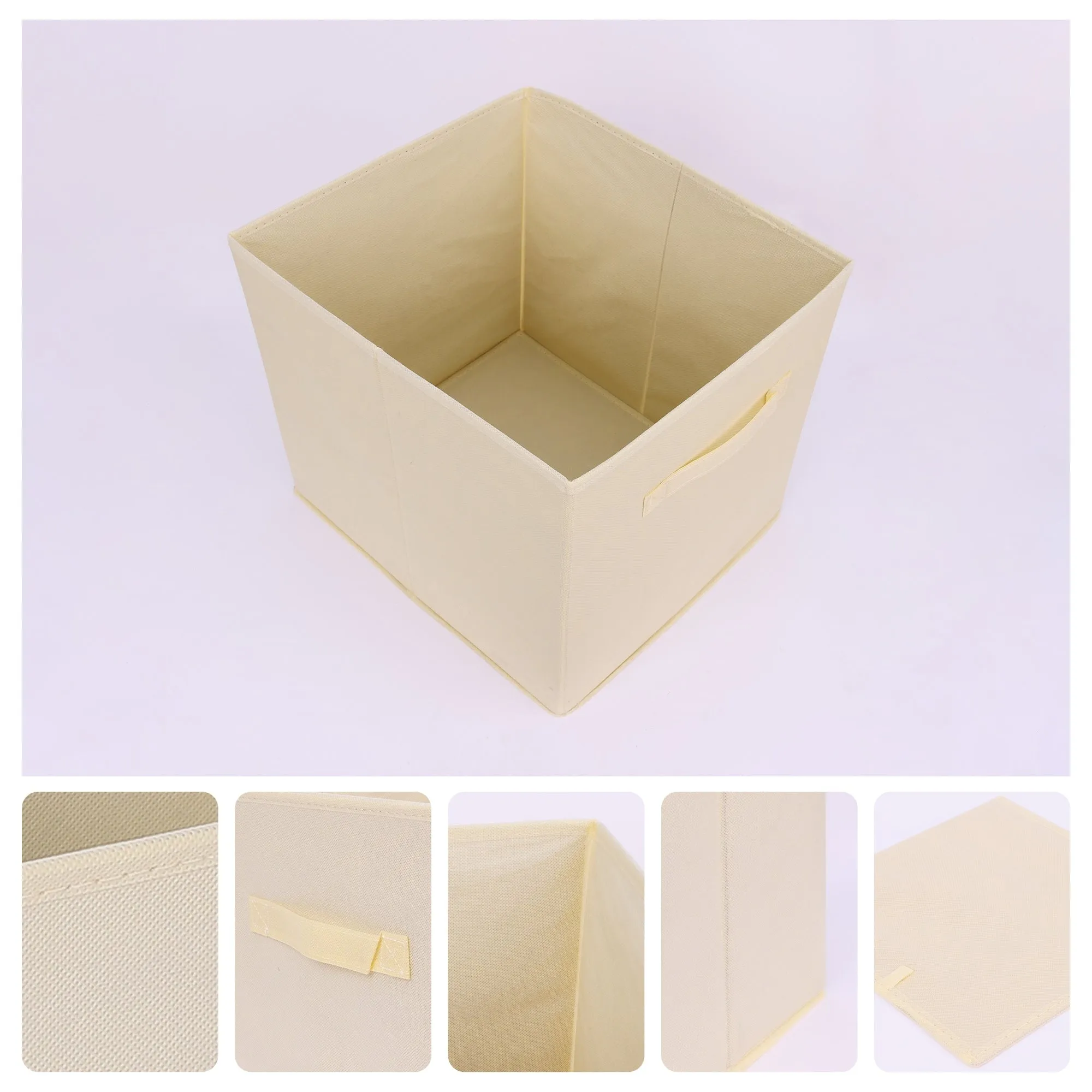 Fabric Storage Cube with Handle, Storage Bin for Shelves Closet, Collapsible Storage Basket for Organizing Clothes Books