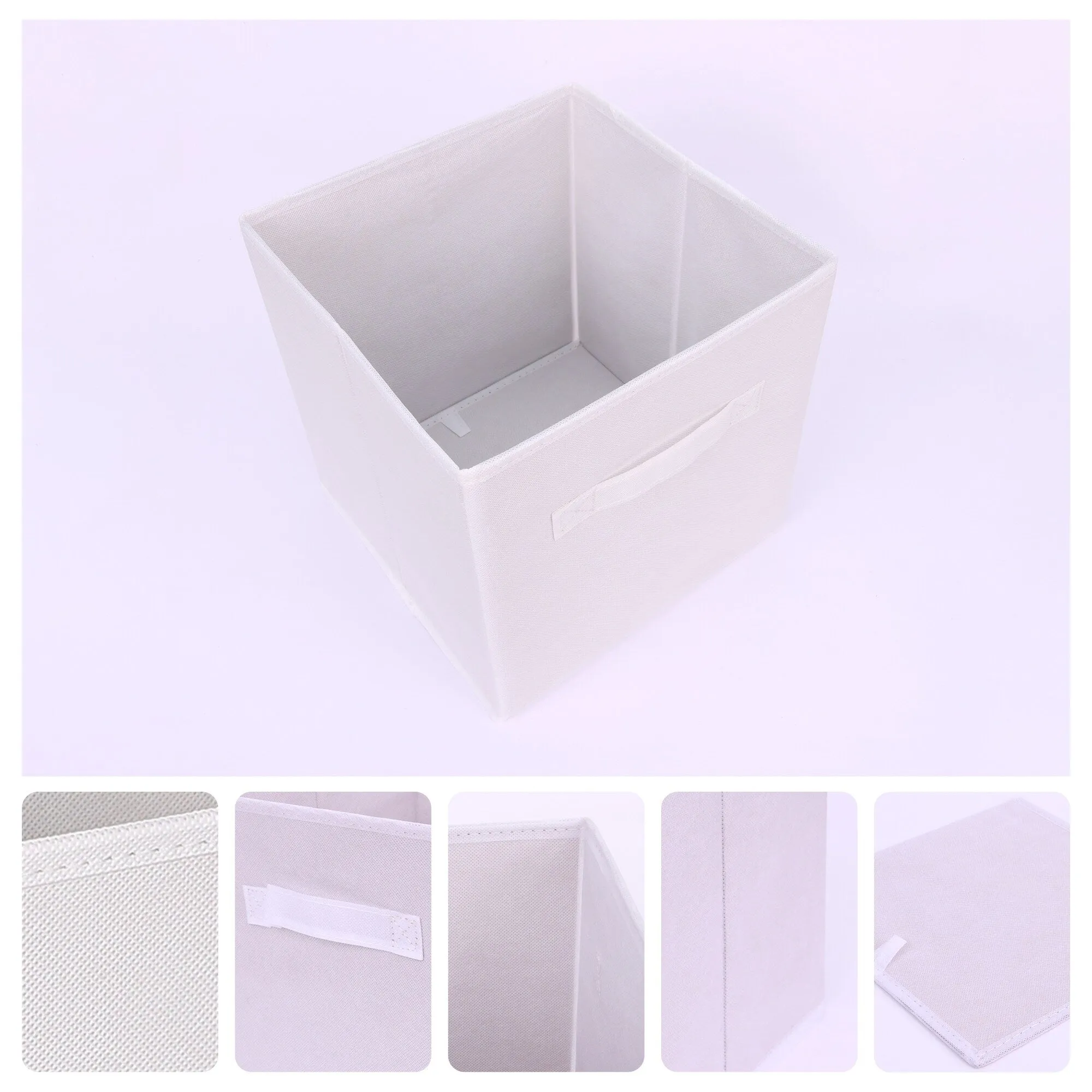 Fabric Storage Cube with Handle, Storage Bin for Shelves Closet, Collapsible Storage Basket for Organizing Clothes Books