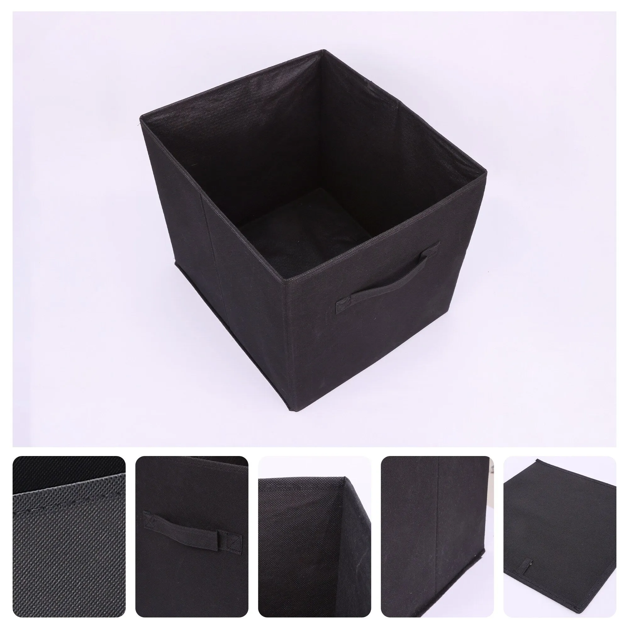 Fabric Storage Cube with Handle, Storage Bin for Shelves Closet, Collapsible Storage Basket for Organizing Clothes Books