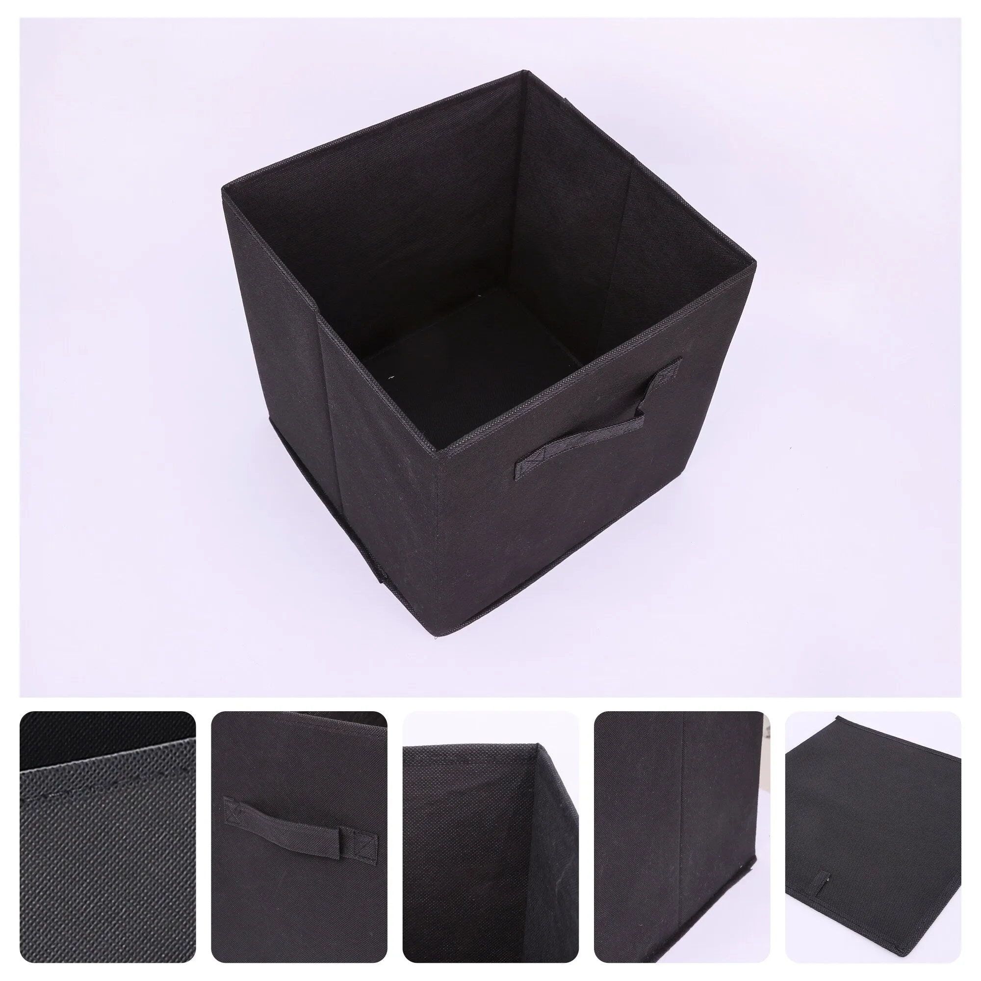 Fabric Storage Cube with Handle, Storage Bin for Shelves Closet, Collapsible Storage Basket for Organizing Clothes Books