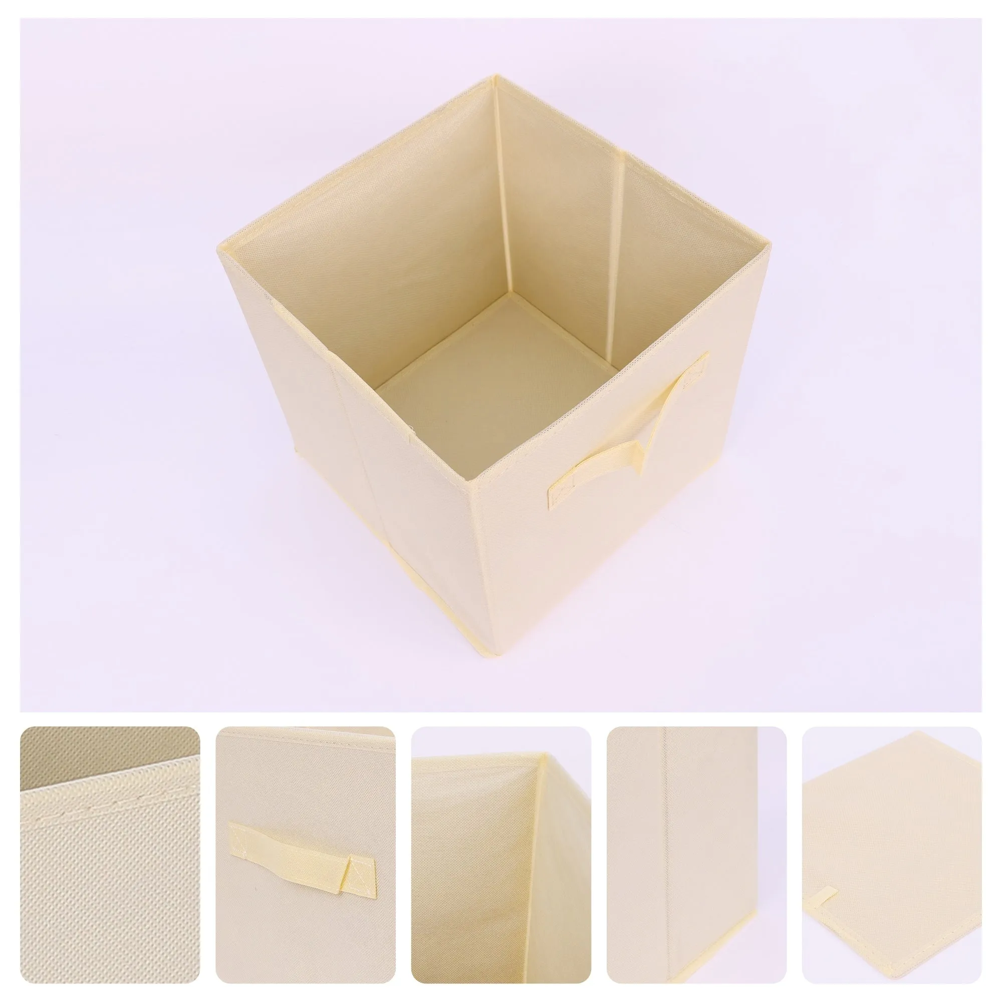 Fabric Storage Cube with Handle, Storage Bin for Shelves Closet, Collapsible Storage Basket for Organizing Clothes Books