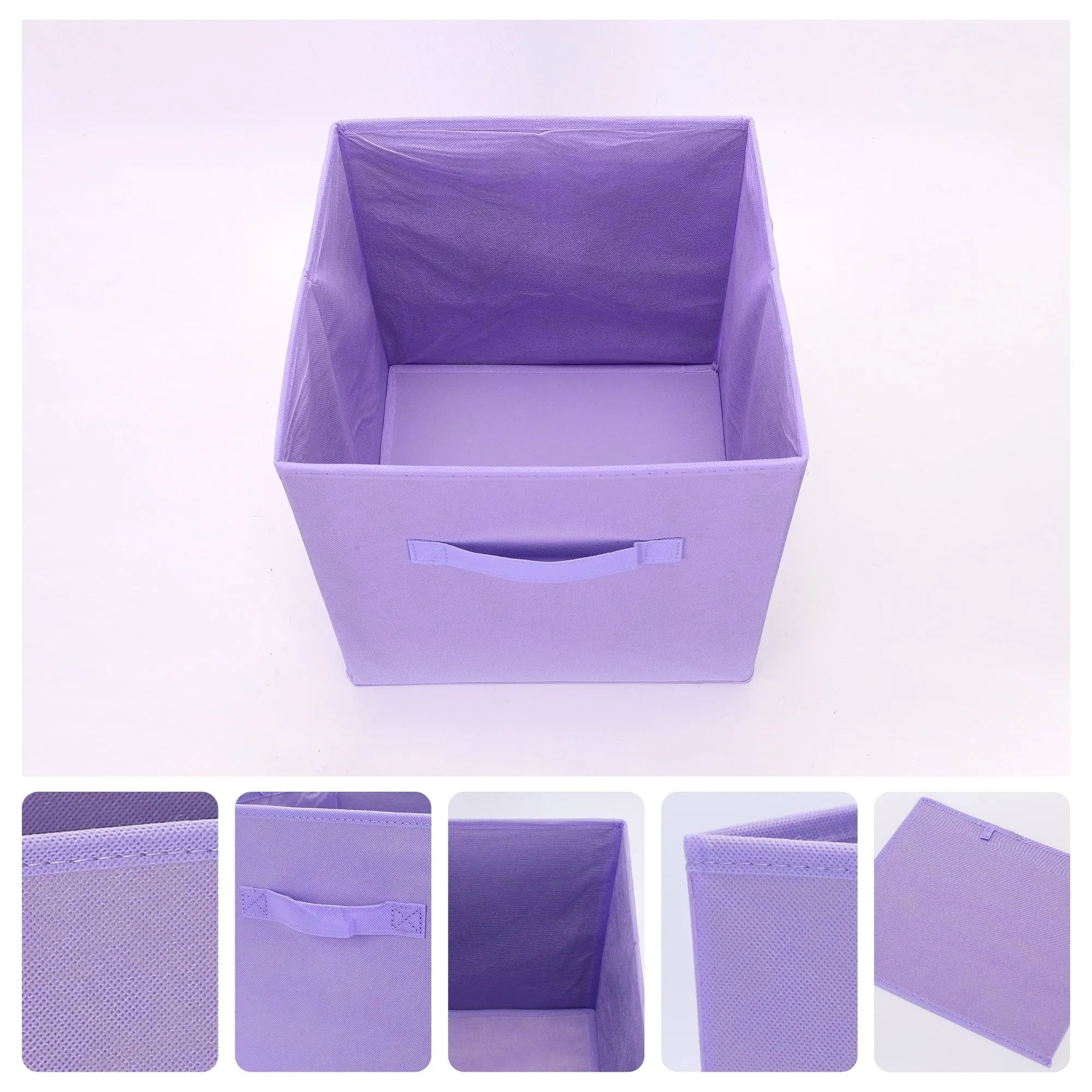 Fabric Storage Cube with Handle, Storage Bin for Shelves Closet, Collapsible Storage Basket for Organizing Clothes Books