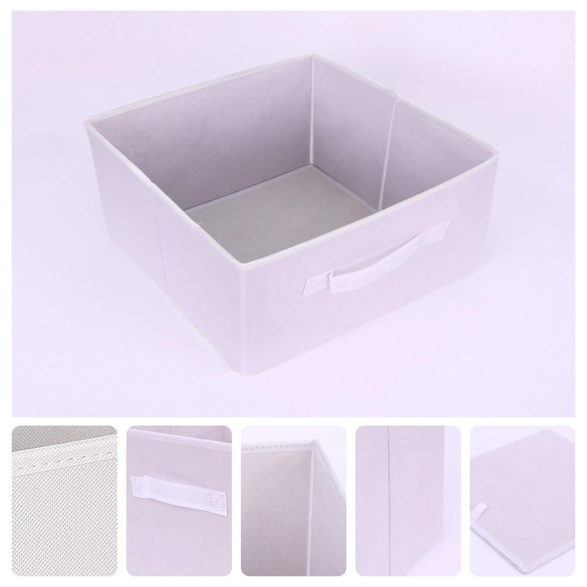 Fabric Storage Cube with Handle, Storage Bin for Shelves Closet, Collapsible Storage Basket for Organizing Clothes Books
