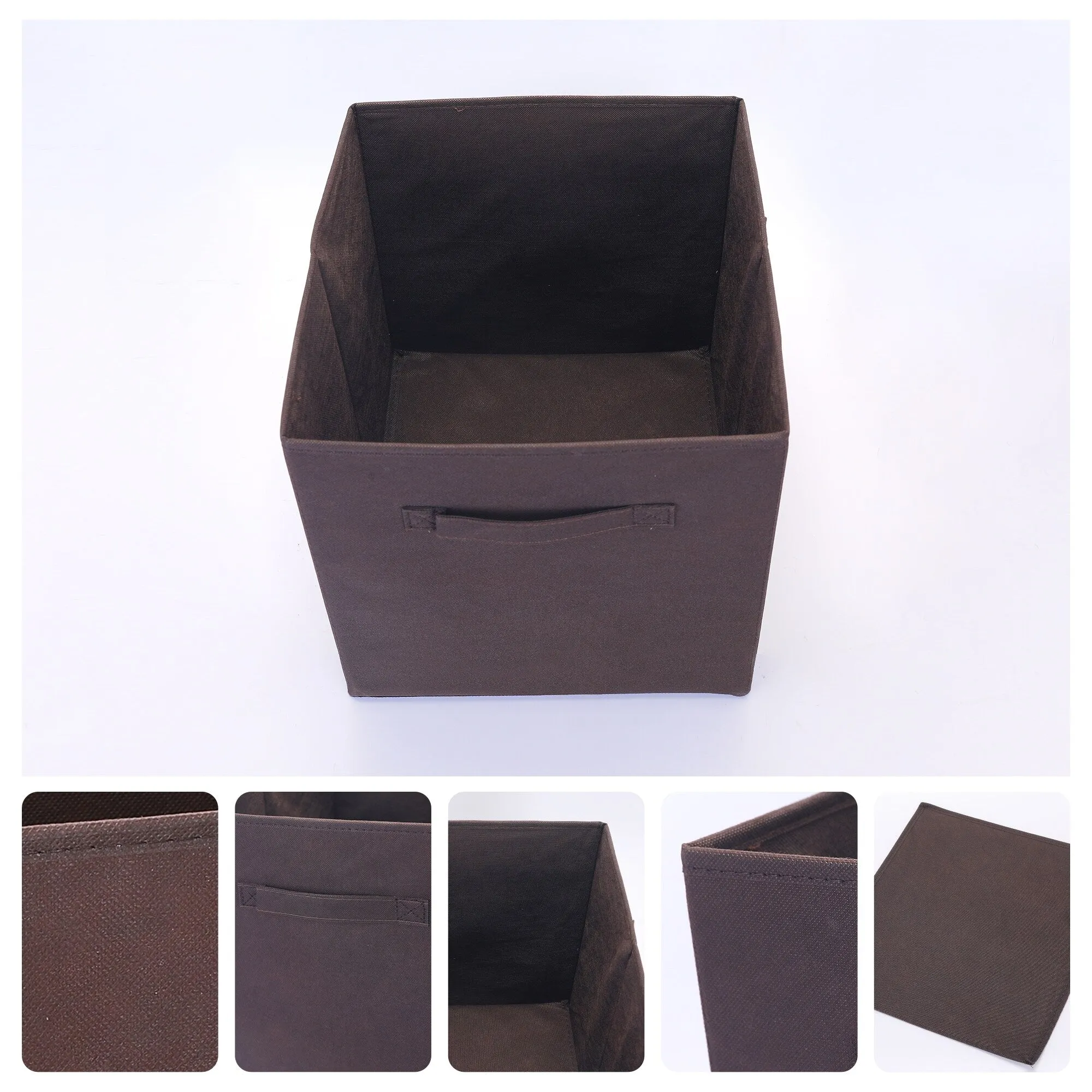 Fabric Storage Cube with Handle, Storage Bin for Shelves Closet, Collapsible Storage Basket for Organizing Clothes Books