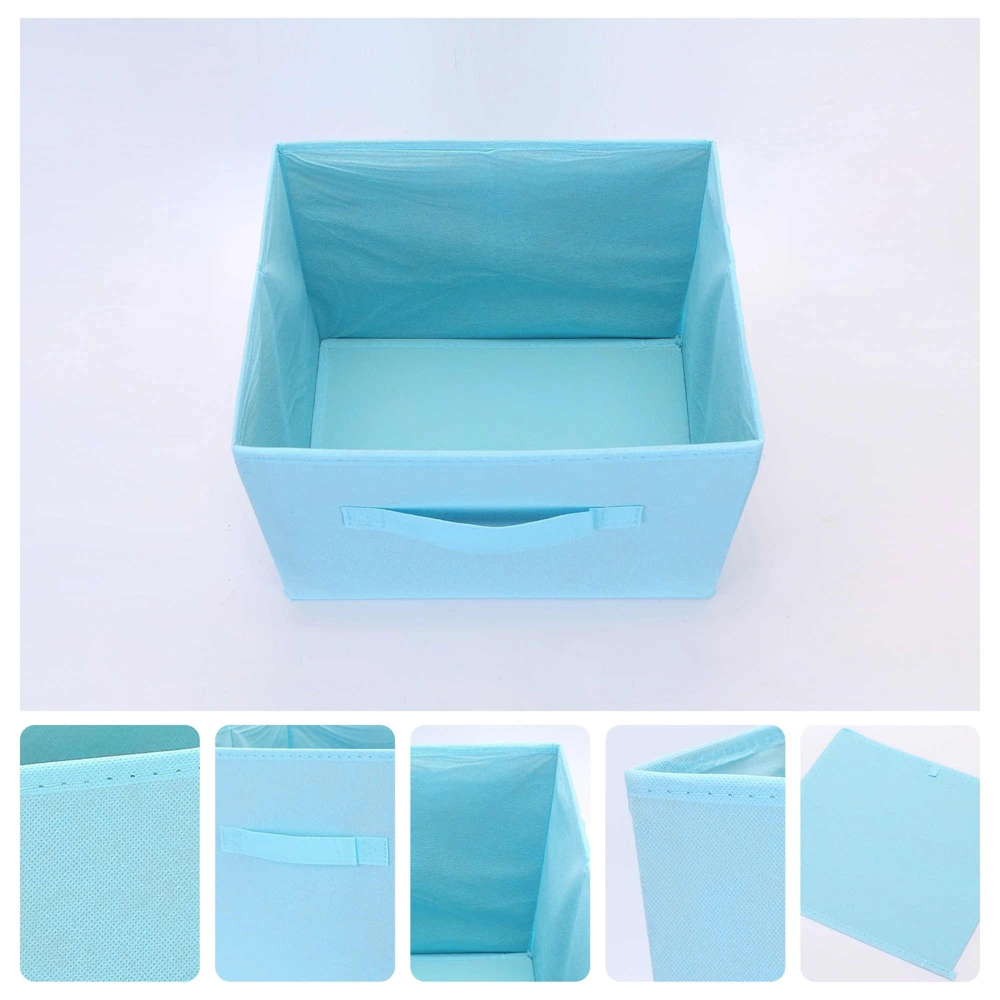 Fabric Storage Cube with Handle, Storage Bin for Shelves Closet, Collapsible Storage Basket for Organizing Clothes Books