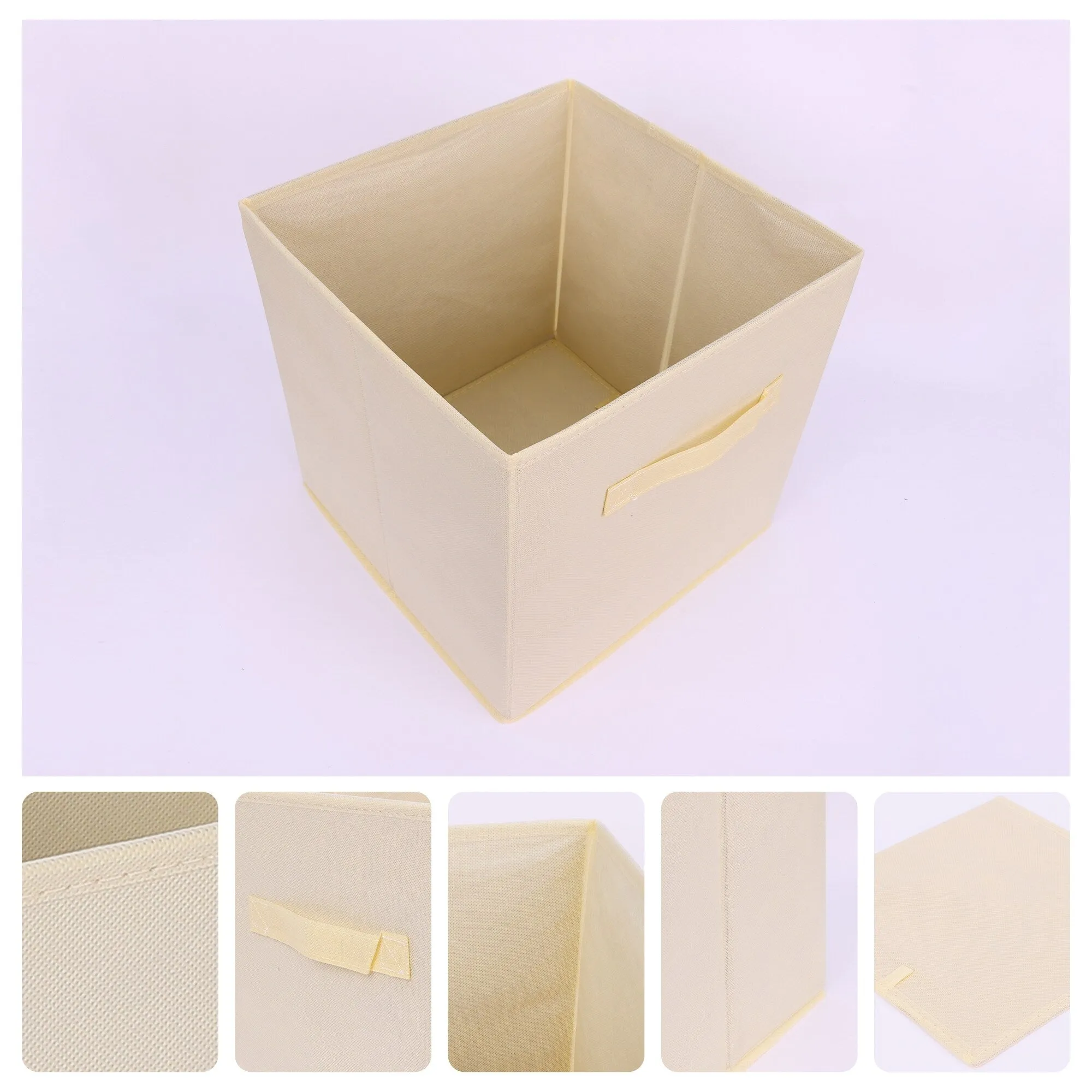 Fabric Storage Cube with Handle, Storage Bin for Shelves Closet, Collapsible Storage Basket for Organizing Clothes Books